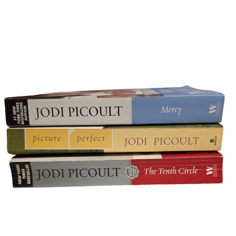 Jodi‎ Picoult Book Lot of 3 Mercy Picture Perfect The Tenth Circle Paperbacks